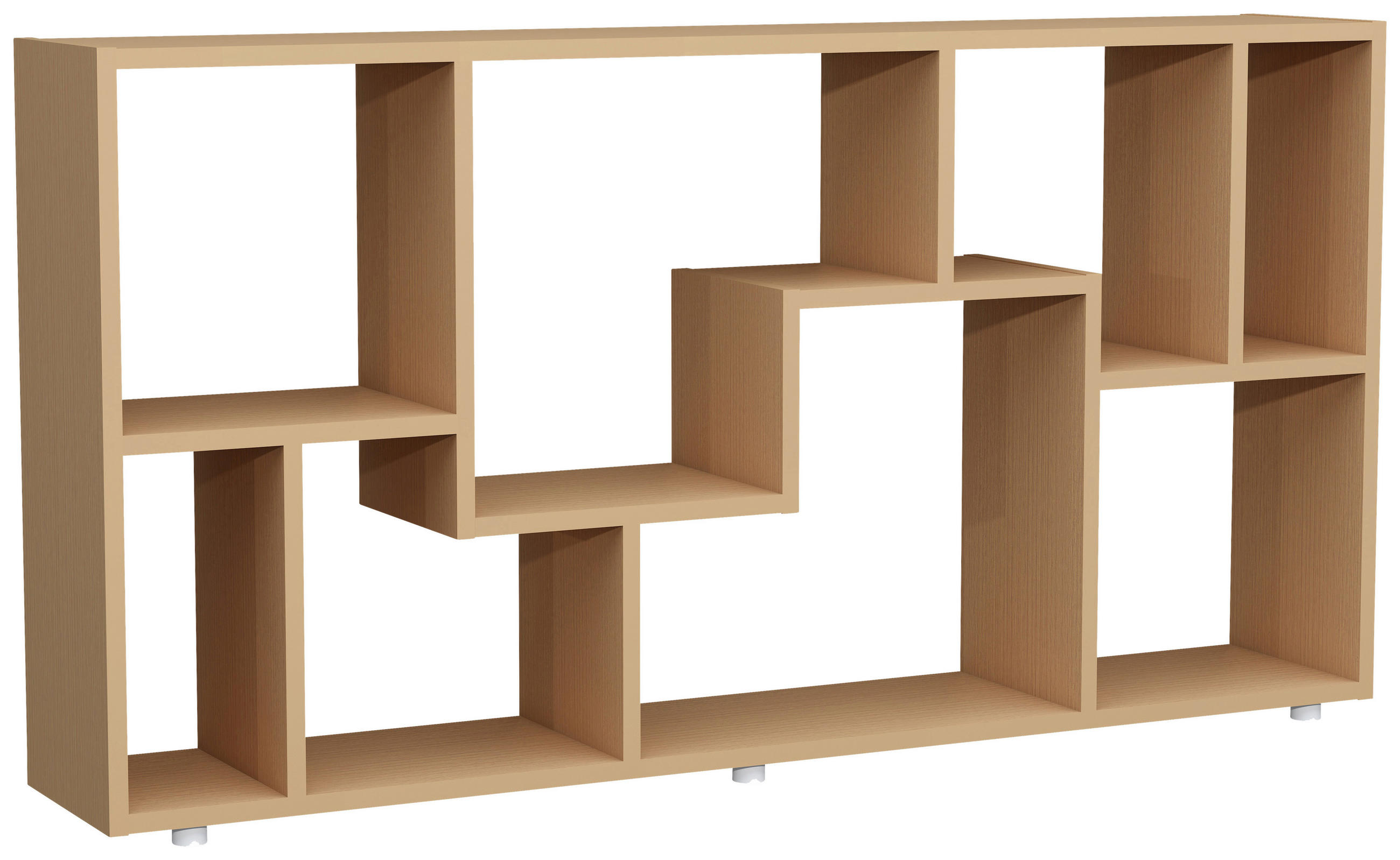 REGAL Buchefarben  - Buchefarben/Silberfarben, Design, Holzwerkstoff/Kunststoff (116/58/20cm) - MID.YOU