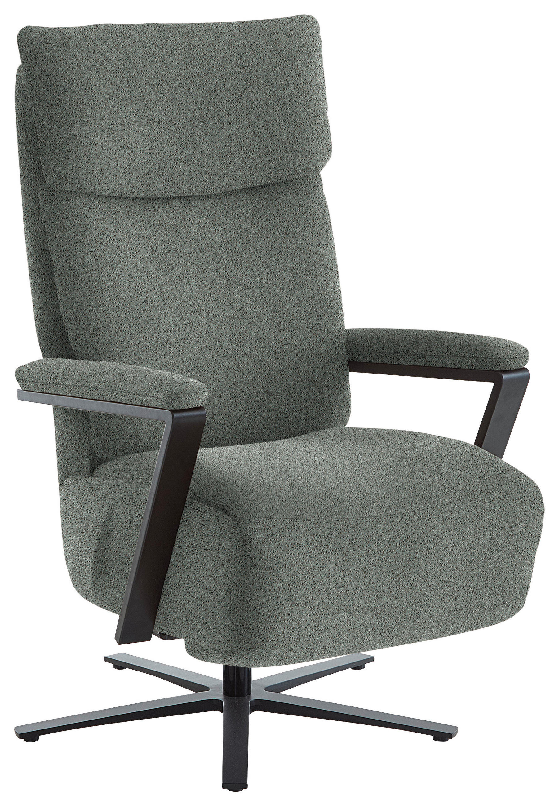 RELAXSESSEL in Textil Graublau  - Graublau/Schwarz, Design, Textil/Metall (68/117/85cm) - Cantus