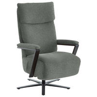 RELAXSESSEL in Textil Graublau  - Graublau/Schwarz, Design, Textil/Metall (68/117/85cm) - Cantus
