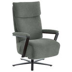 RELAXSESSEL in Textil Graublau  - Graublau/Schwarz, Design, Textil/Metall (68/117/85cm) - Cantus