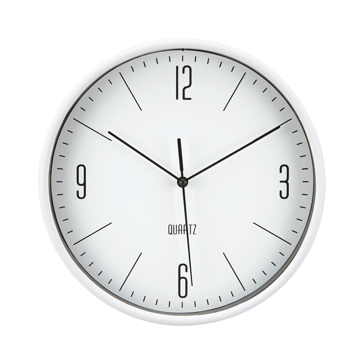 WANDUHR Schwarz  - Schwarz, Basics, Kunststoff (25cm) - Ambia Home