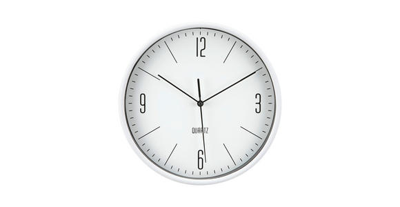 WANDUHR Schwarz  - Schwarz, Basics, Kunststoff (25cm) - Ambia Home