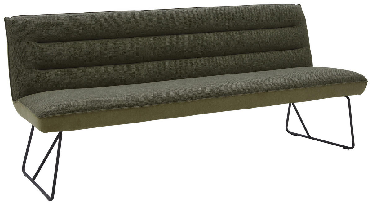 SITZBANK Metall, Textil Grün, Schwarz  - Schwarz/Grün, Design, Textil/Metall (178/89/68cm) - Dieter Knoll