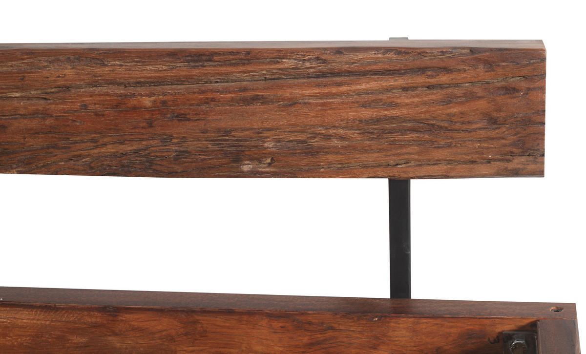 BALKENBETT 180/200 cm  in Braun, Schwarz   - Schwarz/Braun, MODERN, Holz/Metall (180/200cm) - MID.YOU