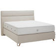 BOXSPRINGBETT 180/200 cm  in Creme  - Creme/Kupferfarben, KONVENTIONELL, Textil/Metall (180/200cm) - Ambiente