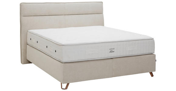 BOXSPRINGBETT 160/200 cm in Creme - Creme/Kupferfarben, KONVENTIONELL, Textil/Metall (160/200cm) - Ambiente