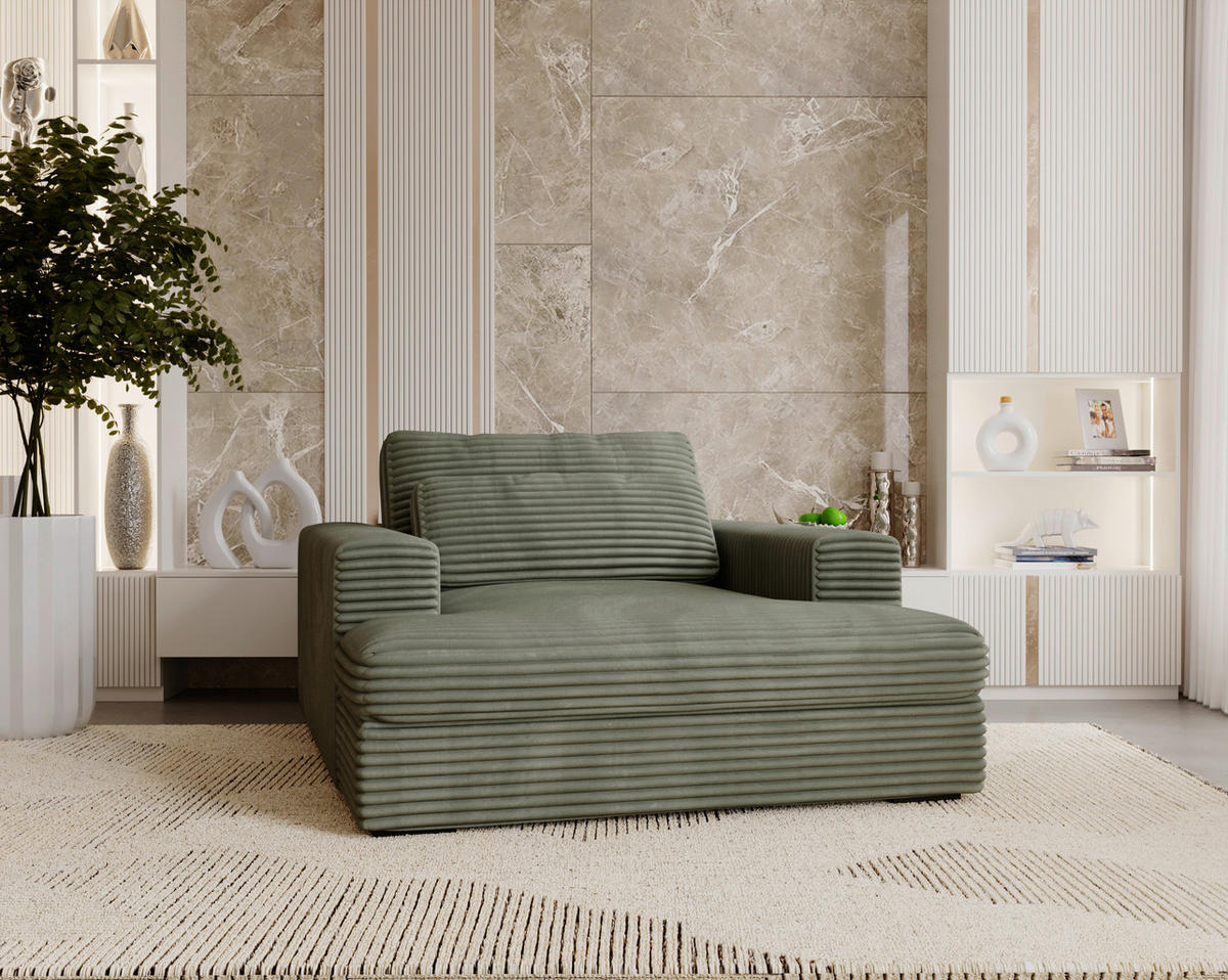 XXL-SESSEL - Schwarz/Grün, MODERN, Kunststoff/Textil (122/80/159cm) - Lomoco