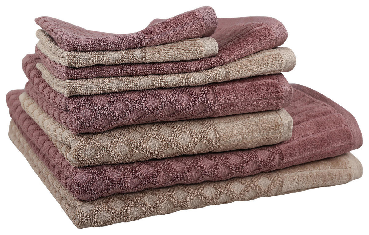 DUSCHTUCH 70/140 cm  - Mauve, Basics, Textil (70/140cm) - Dieter Knoll