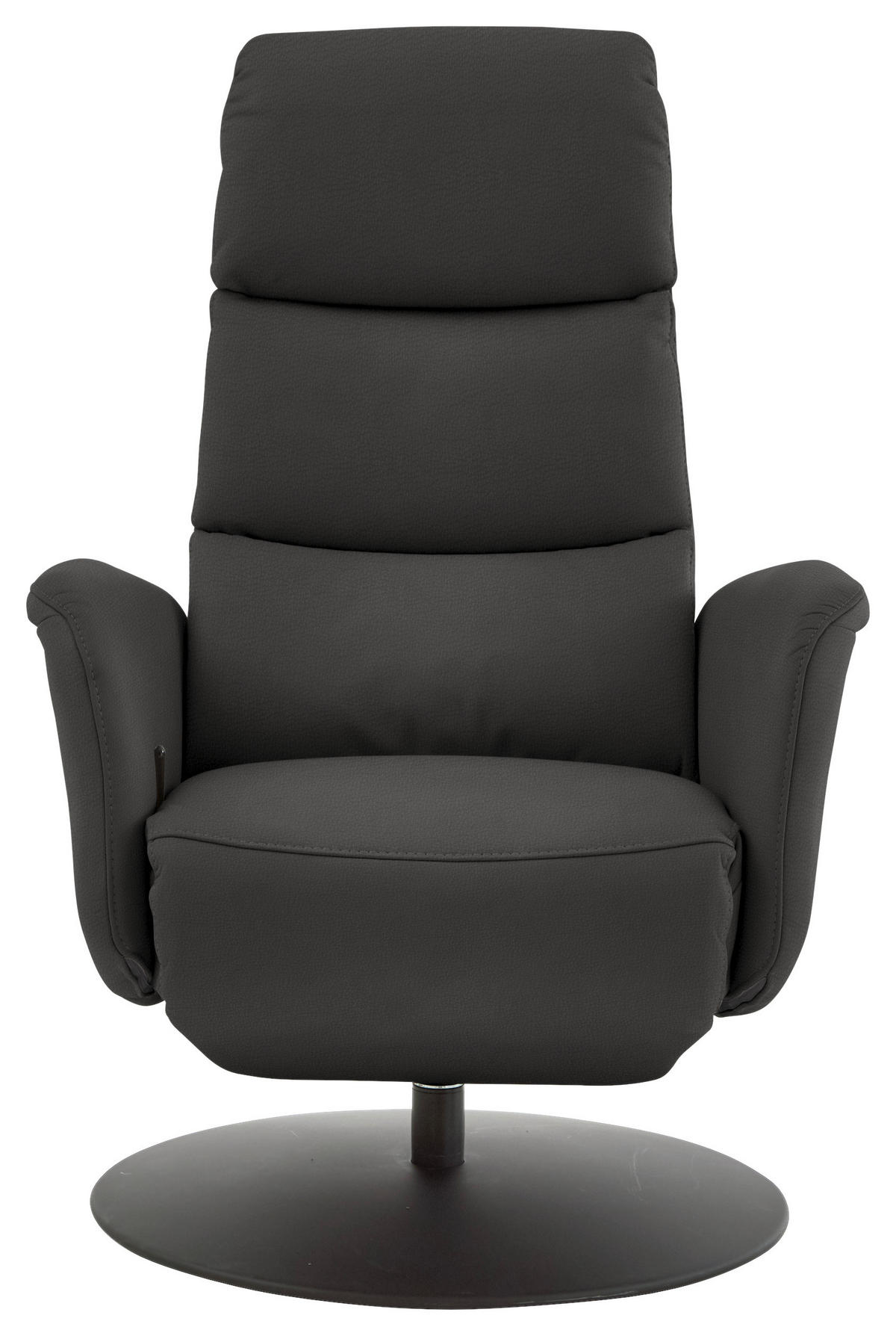 RELAXSESSEL in Leder Dunkelgrau  - Dunkelgrau/Schwarz, Design, Leder/Metall (76/108/86cm) - Dieter Knoll