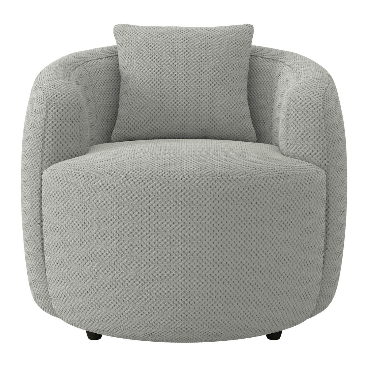 SESSEL in Velours, Struktur Jadegrün  - Jadegrün/Schwarz, MODERN, Kunststoff/Textil (81/74/81cm) - Livetastic