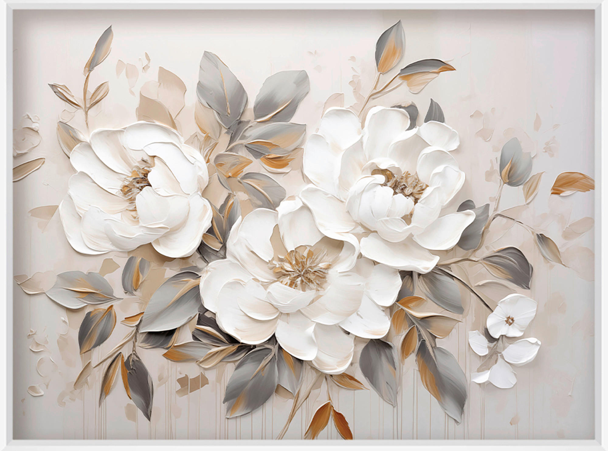 Euroart OBRAZ NA KOVU, květiny, 60/80/4 cm