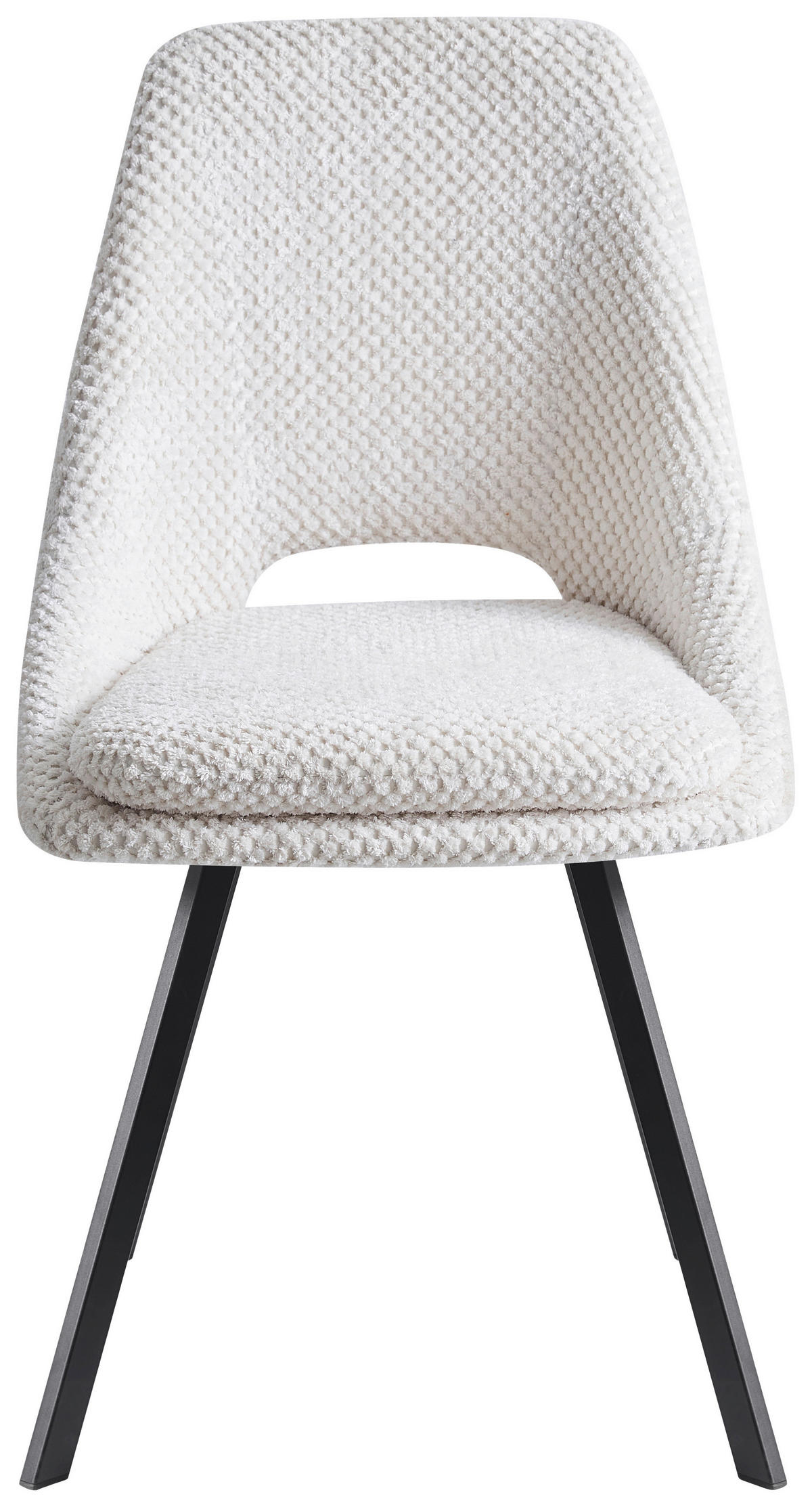 STUHL Struktur Beige  - Beige/Schwarz, Design, Textil/Metall (48/85/56cm) - Carryhome