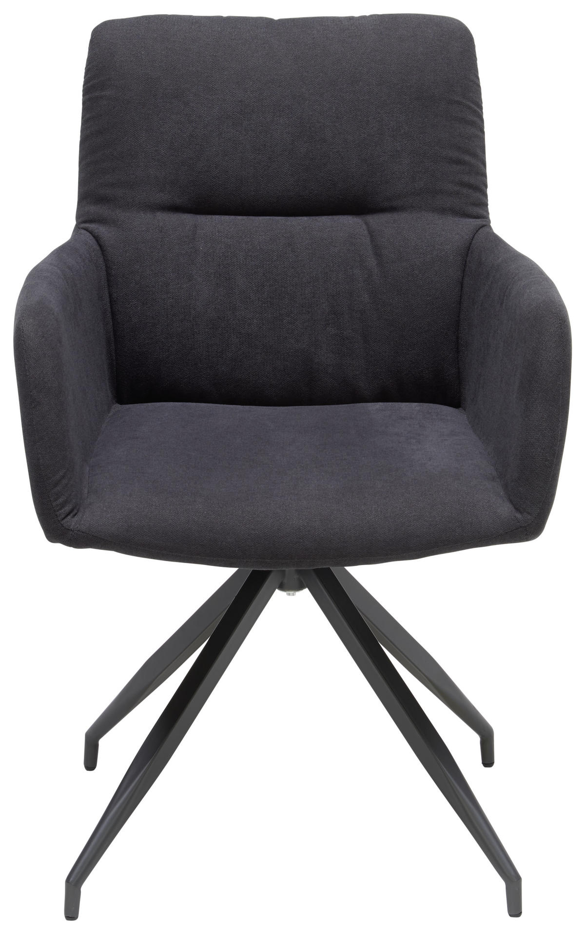 ARMLEHNSTUHL  in Webstoff  - Anthrazit, Konventionell, Textil/Metall (58/89/63cm) - Hom`in