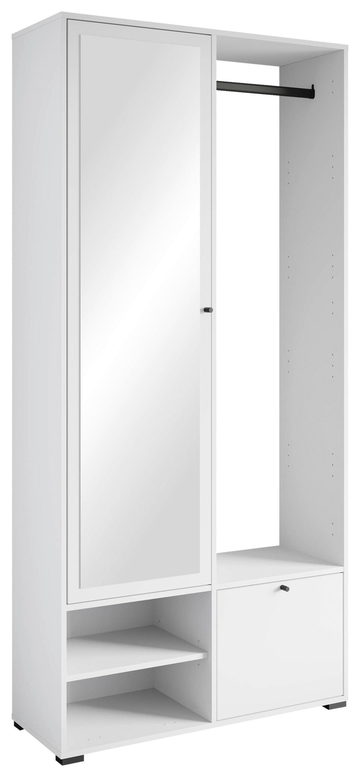 GARDEROBE  in 90/190/33 cm  - Weiß, Trend, Holzwerkstoff (90/190/33cm) - MID.YOU