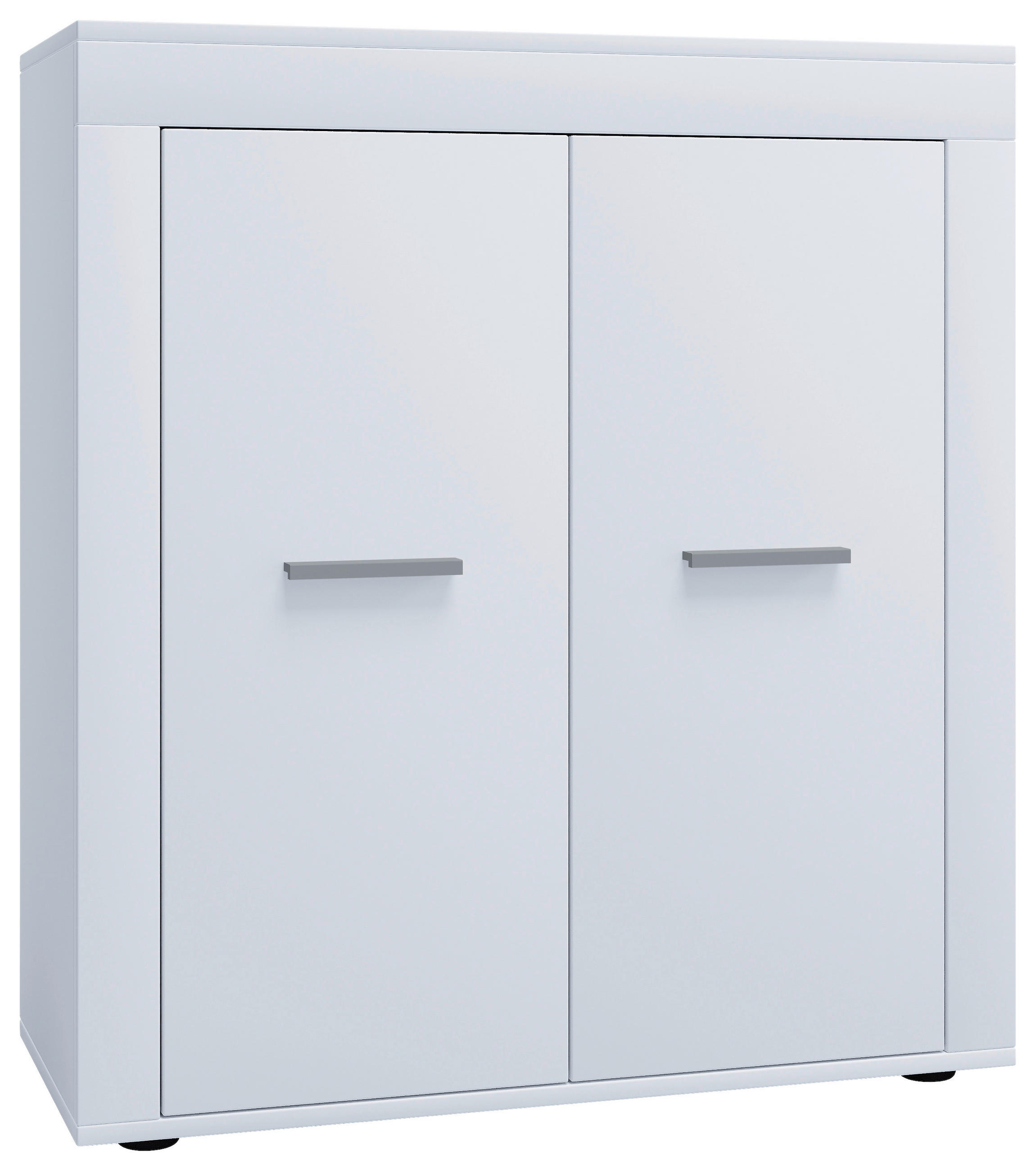 KOMMODE 80/89/35 cm in Weiss - Weiss/Silberfarben, Design, Holzwerkstoff/Kunststoff (80/89/35cm) - MID.YOU