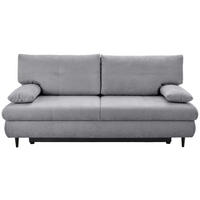 SCHLAFSOFA Chenille Dunkelgrau  inkl. Rückenkissen, Armlehnenkissen, Bettkasten, Schlaffunktion, Rücken echt, Liegefläche im Originalstoff  - Dunkelgrau/Schwarz, KONVENTIONELL, Holz/Textil (212/97/105cm) - Carryhome