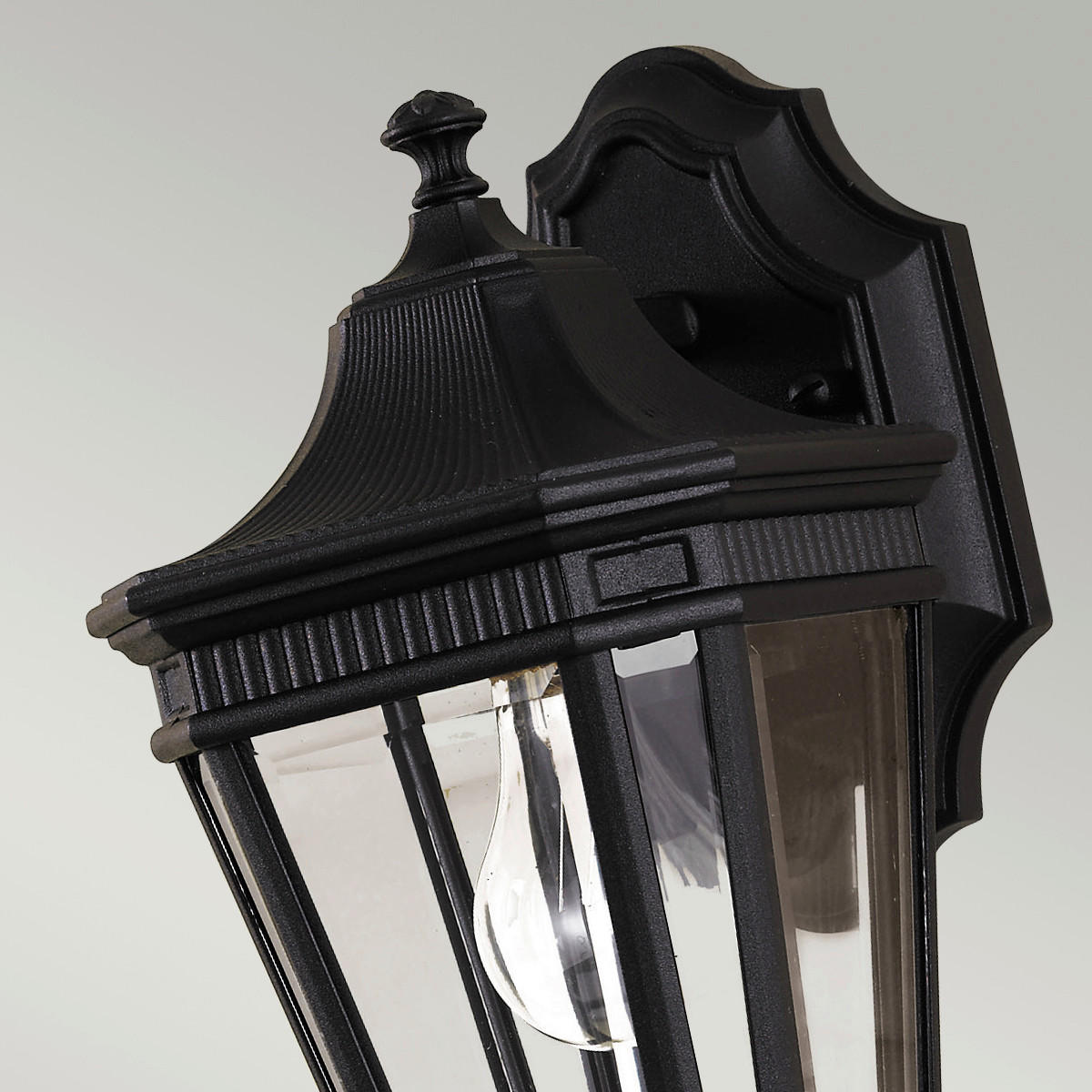 ZUNANJA STENSKA SVETILKA  Elstead Cotsln       16.5/29.2 /19.7 cm      - črna, Konvencionalno, kovina/steklo (16.5/29.2 /19.7cm) - Elstead Lighting
