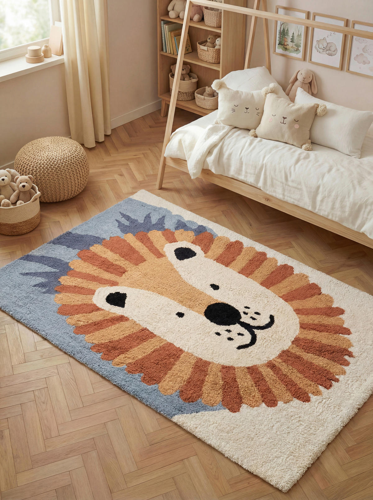 KINDERTEPPICH 140/200 cm Snuggle Samba Tier  - Multicolor/Creme, Basics, Kunststoff/Textil (140/200cm) - Hanse Home