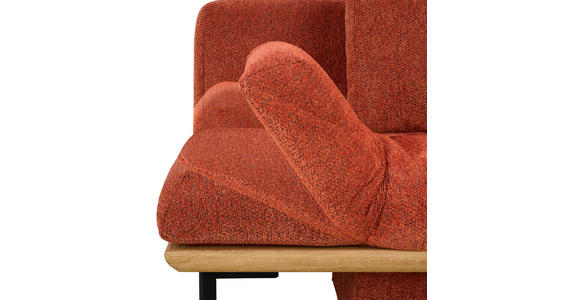 SCHLAFSOFA in Chenille Rostfarben  - Rostfarben/Schwarz, Design, Holz/Textil (212/89/102cm) - Dieter Knoll