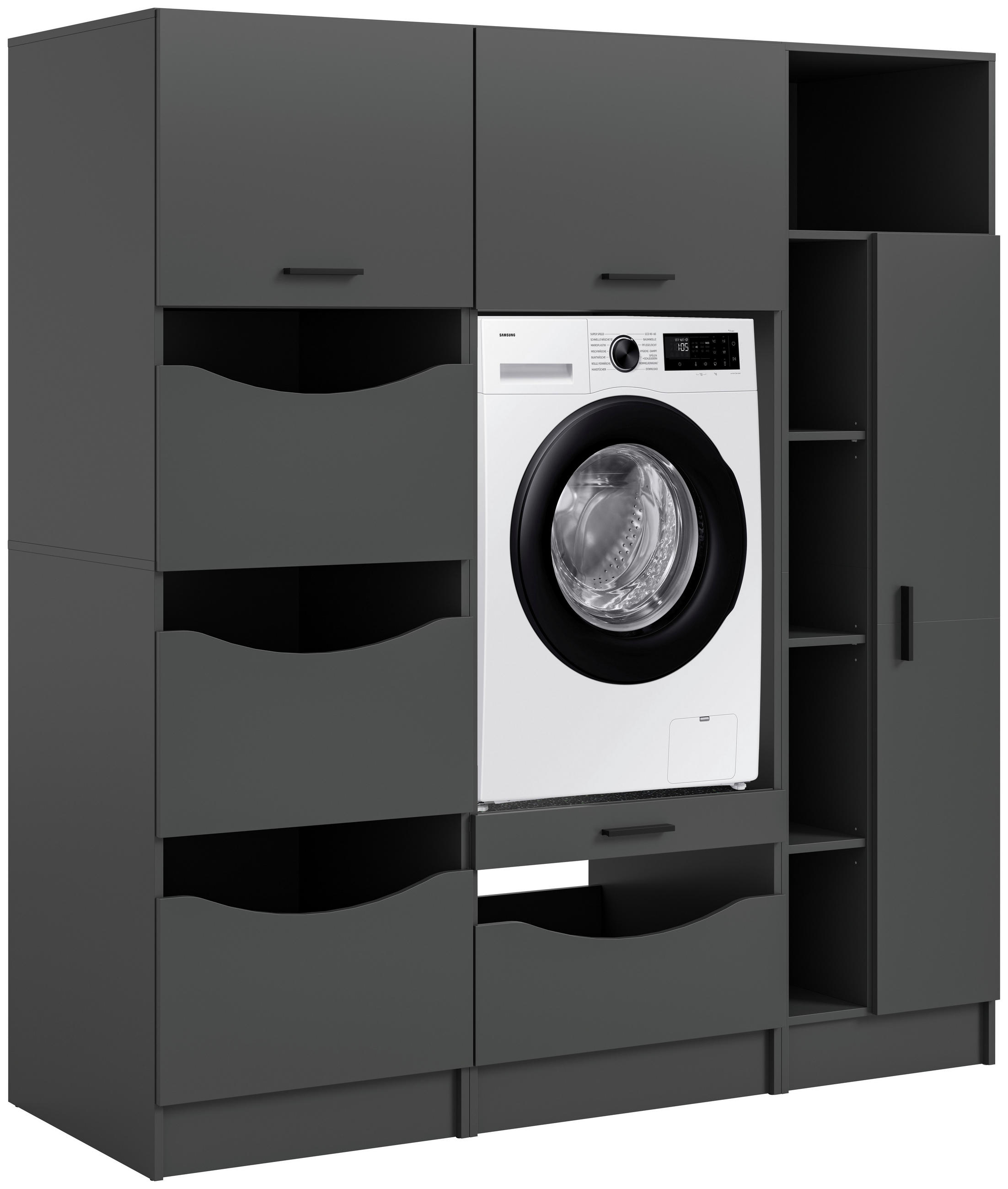 HAUSWIRTSCHAFTSRAUM 176/195/68 cm  in Anthrazit  - Anthrazit, Basics, Holzwerkstoff (176/195/68cm) - MID.YOU