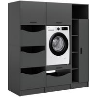 HAUSWIRTSCHAFTSRAUM 176/195/68 cm  in Anthrazit  - Anthrazit, Basics, Holzwerkstoff (176/195/68cm) - MID.YOU