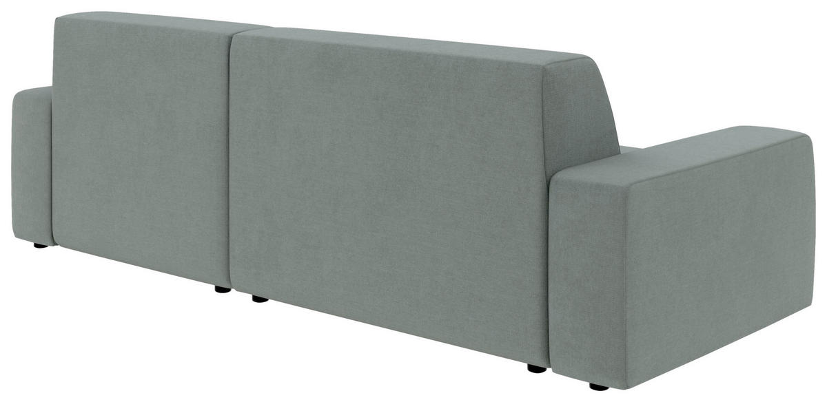 ECKSOFA in Struktur Grau  - Schwarz/Grau, Modern, Kunststoff/Textil (246/162cm) - Trendmanufaktur