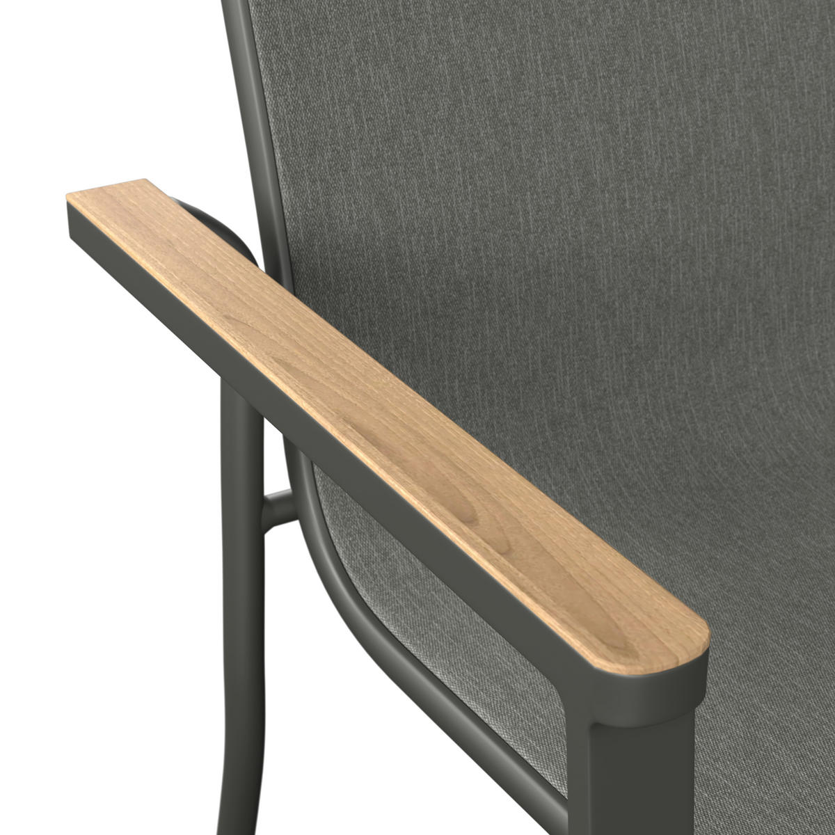 GARTENSESSEL - Naturfarben/Grau, MODERN, Textil/Metall (62/71/111cm) - Ambia Garden