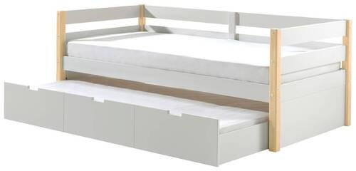 AUSZIEHBETT 90/200 cm  in Weiß, Kieferfarben  - Weiß/Kieferfarben, MODERN, Holz/Holzwerkstoff (90/200cm) - MID.YOU
