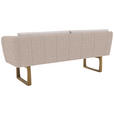 SITZBANK 224/91/69 cm Flachgewebe Hellgrau, Beige massiv Holz  - Eichefarben/Beige, Design, Holz/Textil (224/91/69cm) - Valnatura