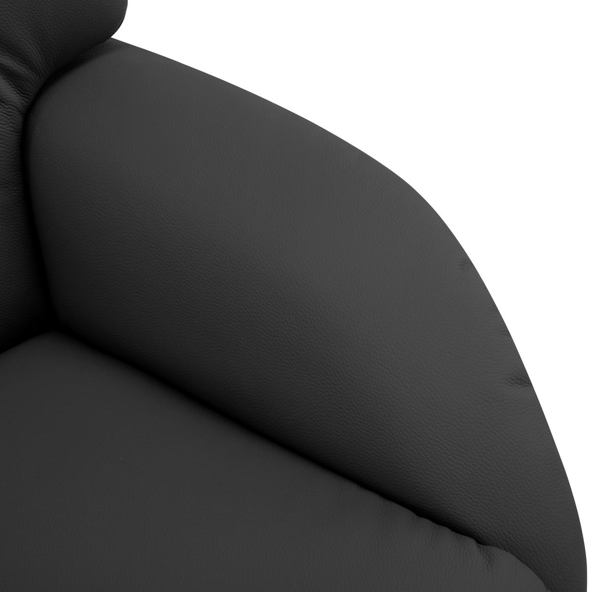 MASÁŽNE KRESLO, textil, koža, čierna - čierna/strieborná, Design, kov/koža (76/107/82cm) - Livetastic