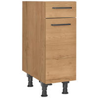 SCHUBKASTENUNTERSCHRANK 30/87/56 cm  in Eichefarben  - Eichefarben/Schwarz, MODERN, Holzwerkstoff/Metall (30/87/56cm) - Nobilia