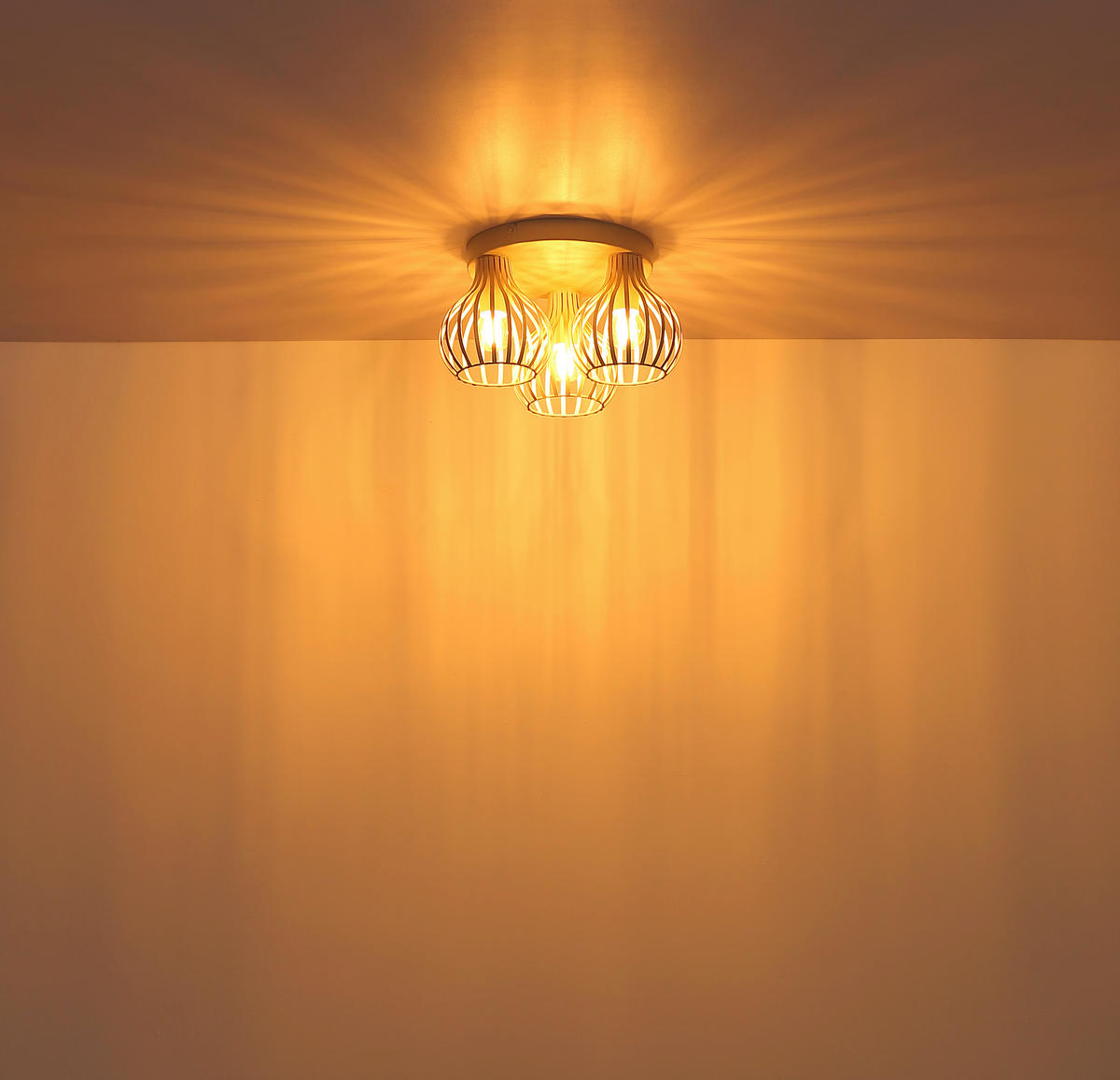 DECKENLEUCHTE Mateo 31/16,5 cm  - Creme, Design, Metall (31/16,5cm) - Globo