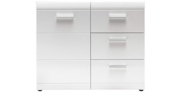 SIDEBOARD Weiß  - Silberfarben/Weiß, Design, Holzwerkstoff/Kunststoff (96/86/40cm) - Carryhome
