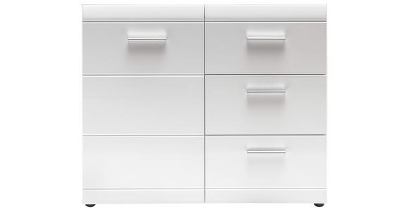 SIDEBOARD 96/86/40 cm in Weiß - Silberfarben/Weiß, Design, Holzwerkstoff/Kunststoff (96/86/40cm) - Carryhome