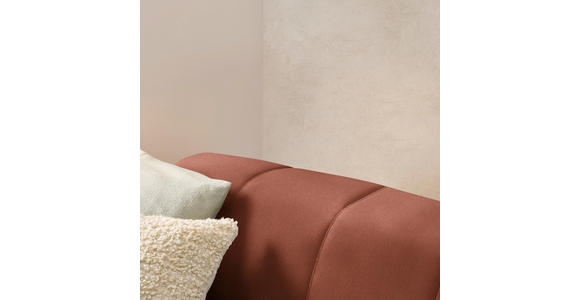 ECKSOFA in Chenille Cognac 311/167 cm - Cognac/Schwarz, Design, Textil/Metall (311/167cm) - Xora