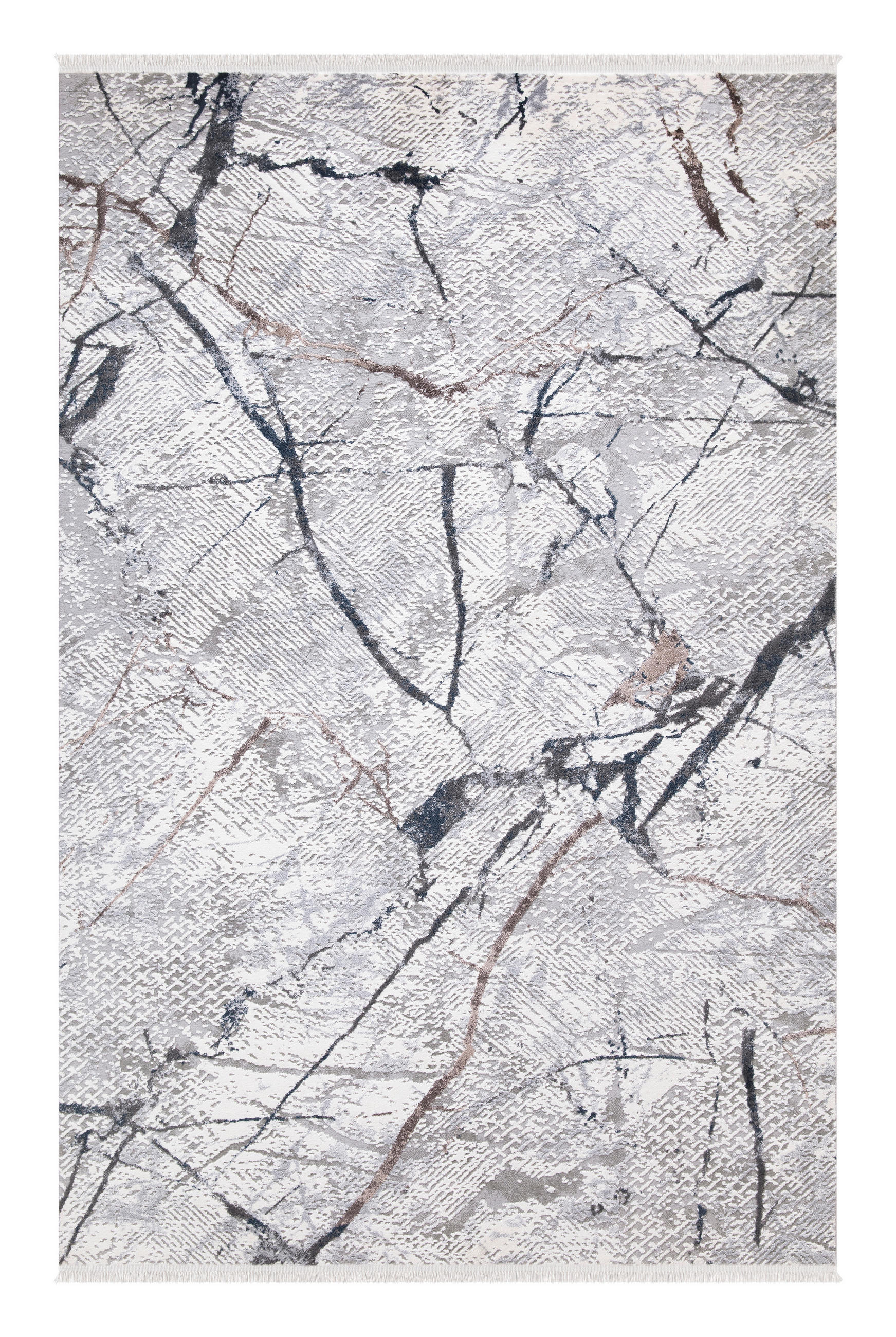 VINTAGE-TEPPICH 160/230 cm Royal Grau, Schwarz, Weiß  - Schwarz/Weiß, LIFESTYLE, Textil (160/230cm) - Novel