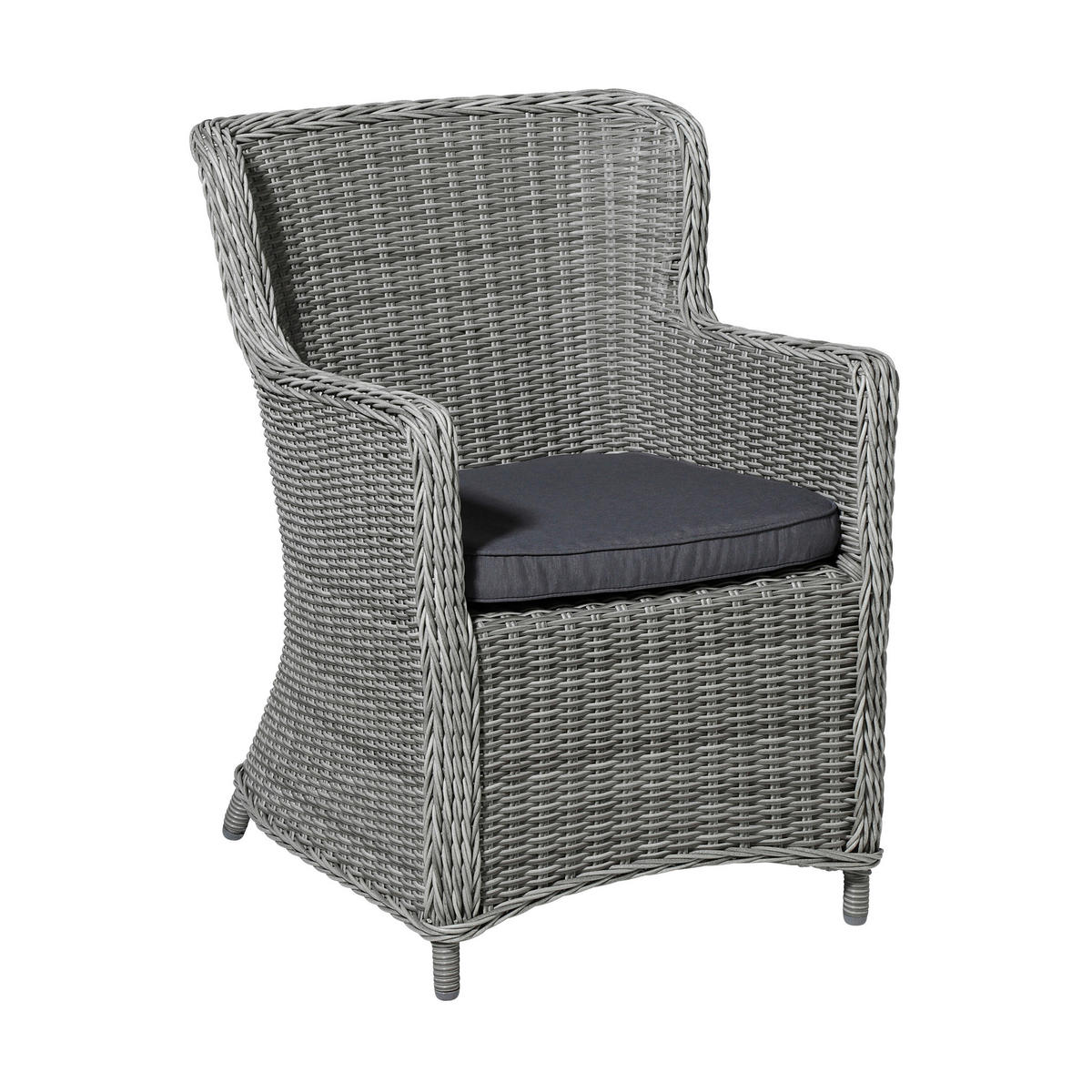 SITZKISSEN  48/46 cm   - Graphitfarben, Basics, Textil (48/46cm)