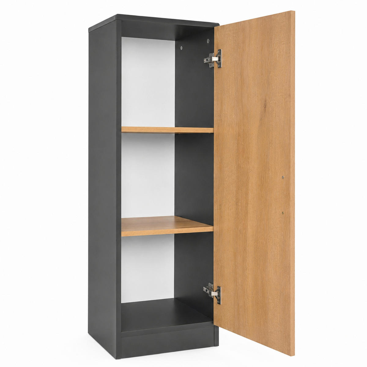 AKTENSCHRANK Anthrazit, Honigeiche  - Honigeiche/Anthrazit, MODERN, Holzwerkstoff (38/114/32cm) - MID.YOU