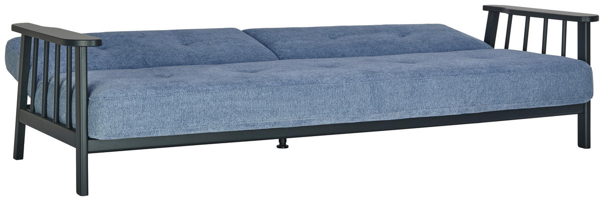 SCHLAFSOFA  in Flachgewebe Blau  - Blau/Anthrazit, MODERN, Holz/Textil (232/79/97cm) - Niels Andersson