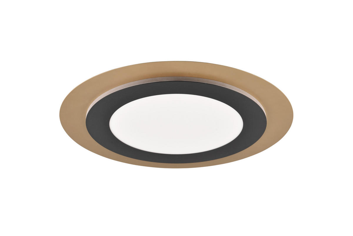LED-DECKENLEUCHTE Morgan 45/4,2 cm   - Goldfarben/Schwarz, Basics, Metall (45/4,2cm) - Trio Leuchten