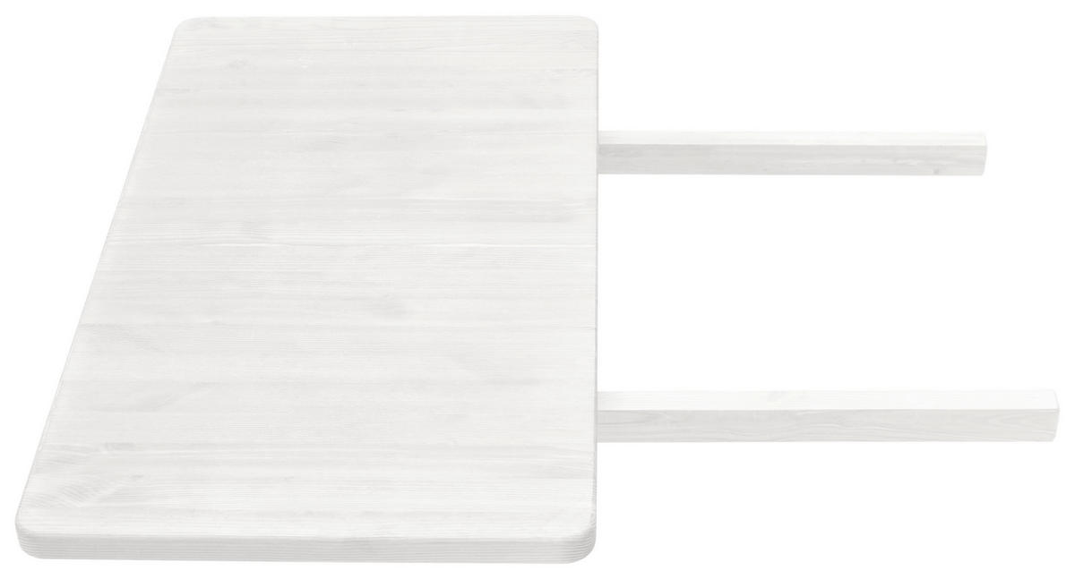 ANSTECKPLATTE Kiefer massiv Weiß  - Weiß, ROMANTIK / LANDHAUS, Holz (50/90/3cm) - Boxxx