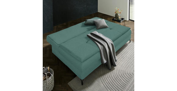 SCHLAFSOFA in Flachgewebe Grün - Schwarz/Grün, MODERN, Textil/Metall (208/73/92/102cm) - Novel