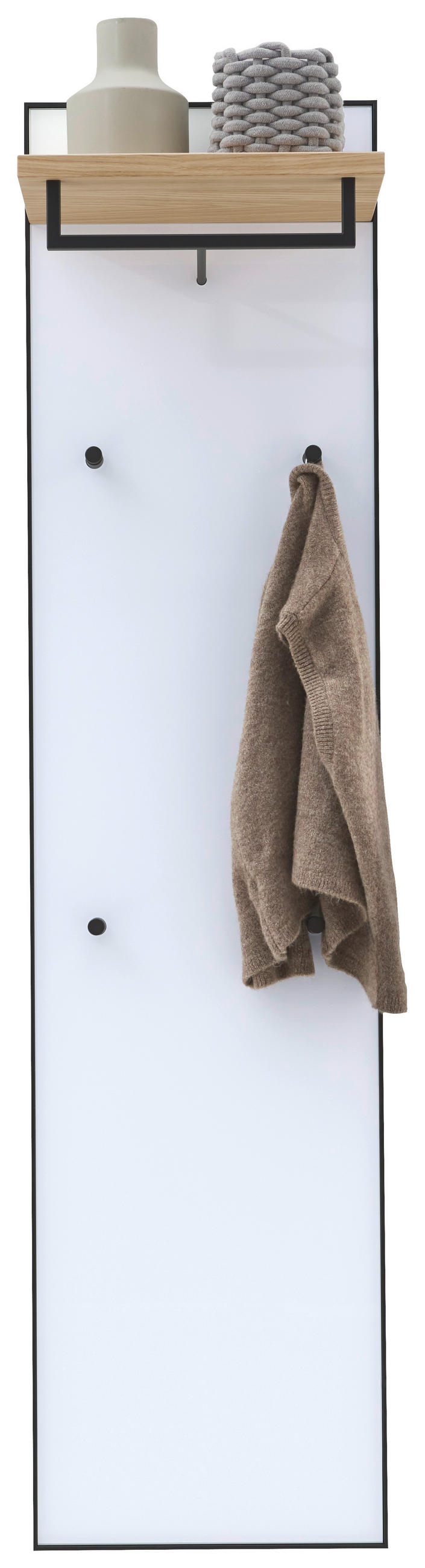 GARDEROBENPANEEL  in 42/170/27 cm  - Eichefarben/Weiß, Design, Glas/Holz (42/170/27cm) - Dieter Knoll