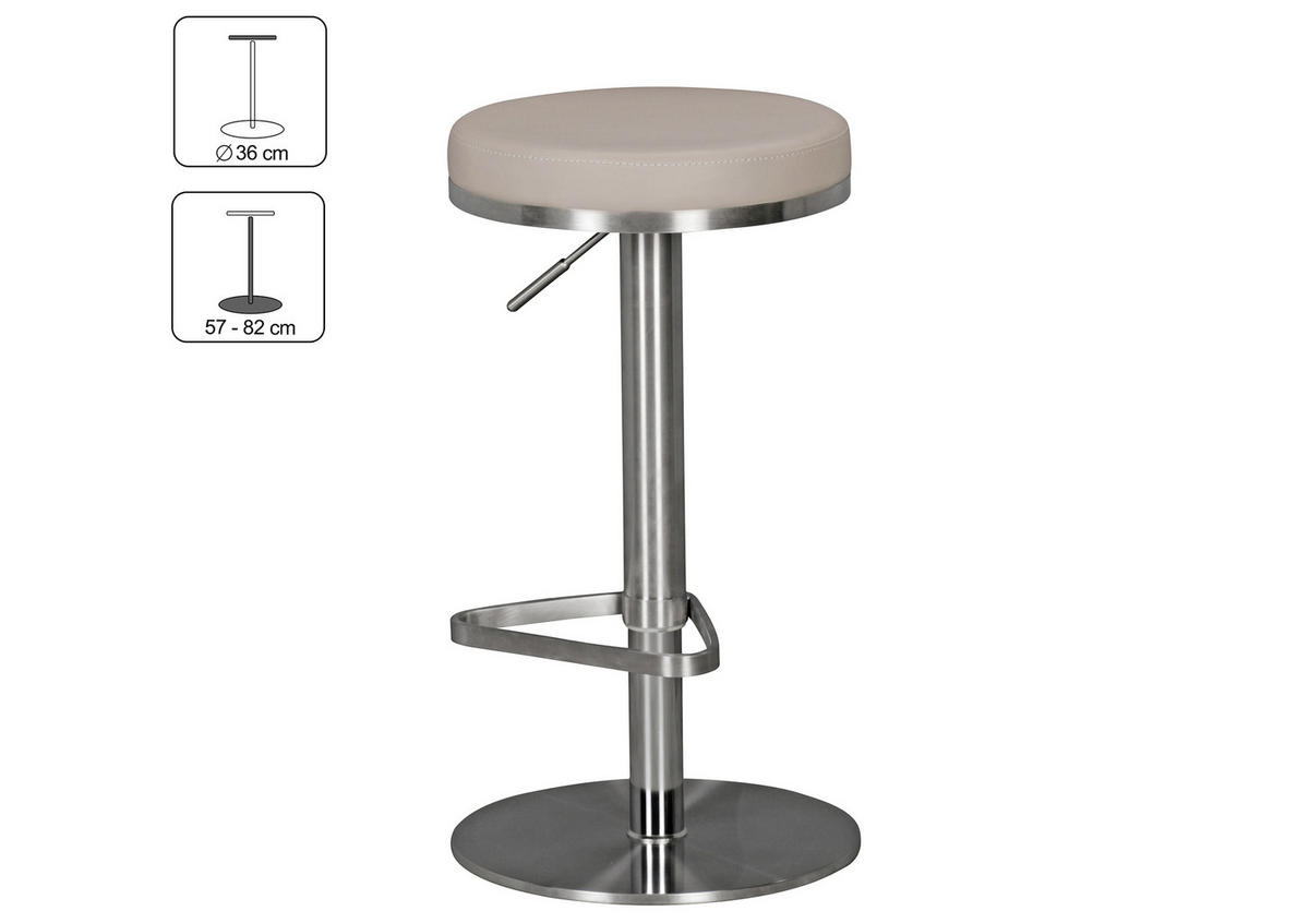 BARPALL i taupe  - silver/taupe, Modern, metall/textil (38/57/38cm) - MID.YOU