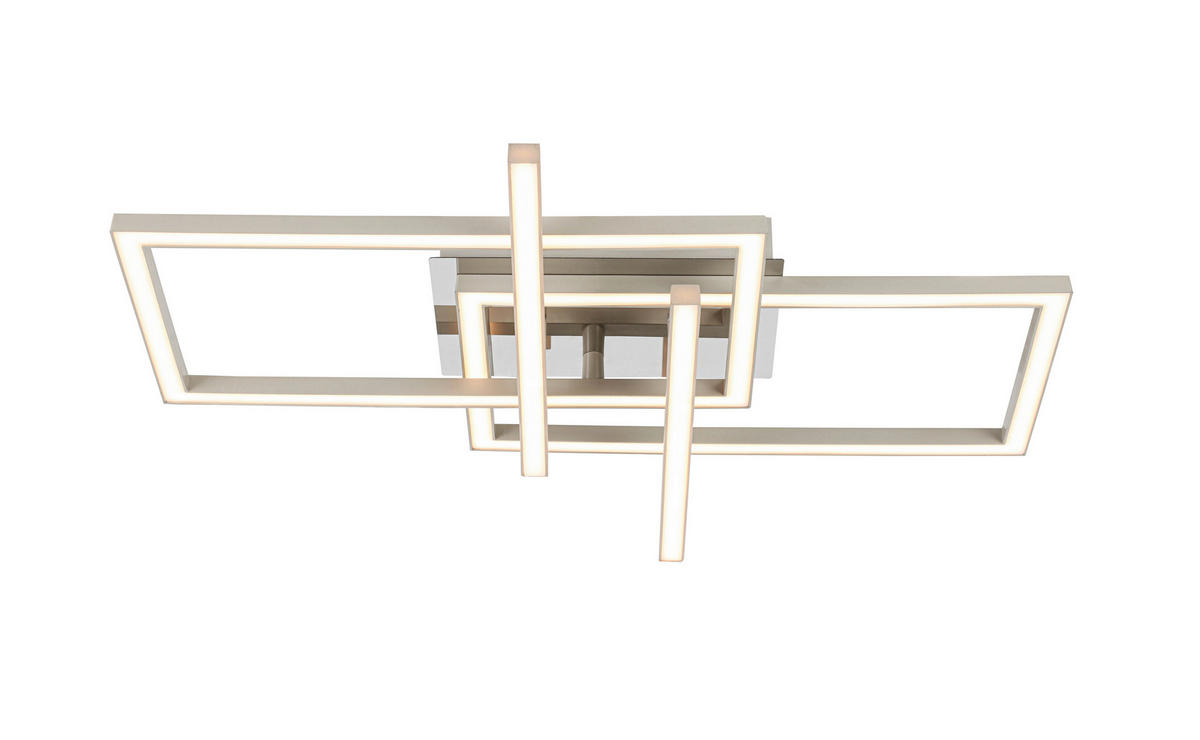 STROPNÍ LED SVÍTIDLO, 50/43/7,6 cm - barvy chromu/pískové barvy, Basics, kov/plast (50/43/7,6cm) - Novel