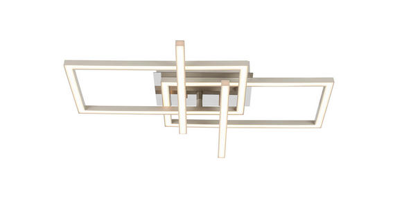 LED-DECKENLEUCHTE 50/43/7,6 cm  - Sandfarben/Chromfarben, Basics, Kunststoff/Metall (50/43/7,6cm) - Novel