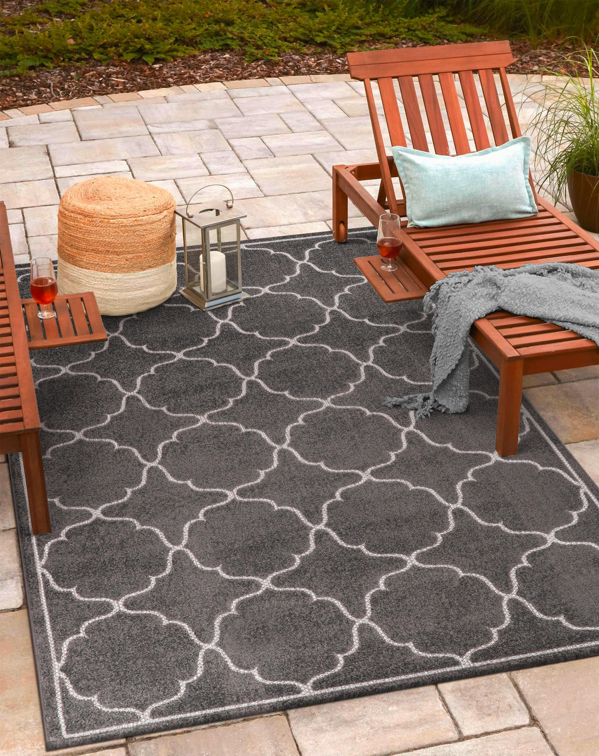 OUTDOORTEPPICH 140/200 cm Berlin Grau  - Grau, LIFESTYLE, Kunststoff/Textil (140/200cm)