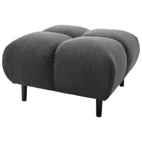 HOCKER Textil Anthrazit  - Anthrazit/Schwarz, Modern, Holz/Textil (73/41/73cm) - Pure Home Lifestyle