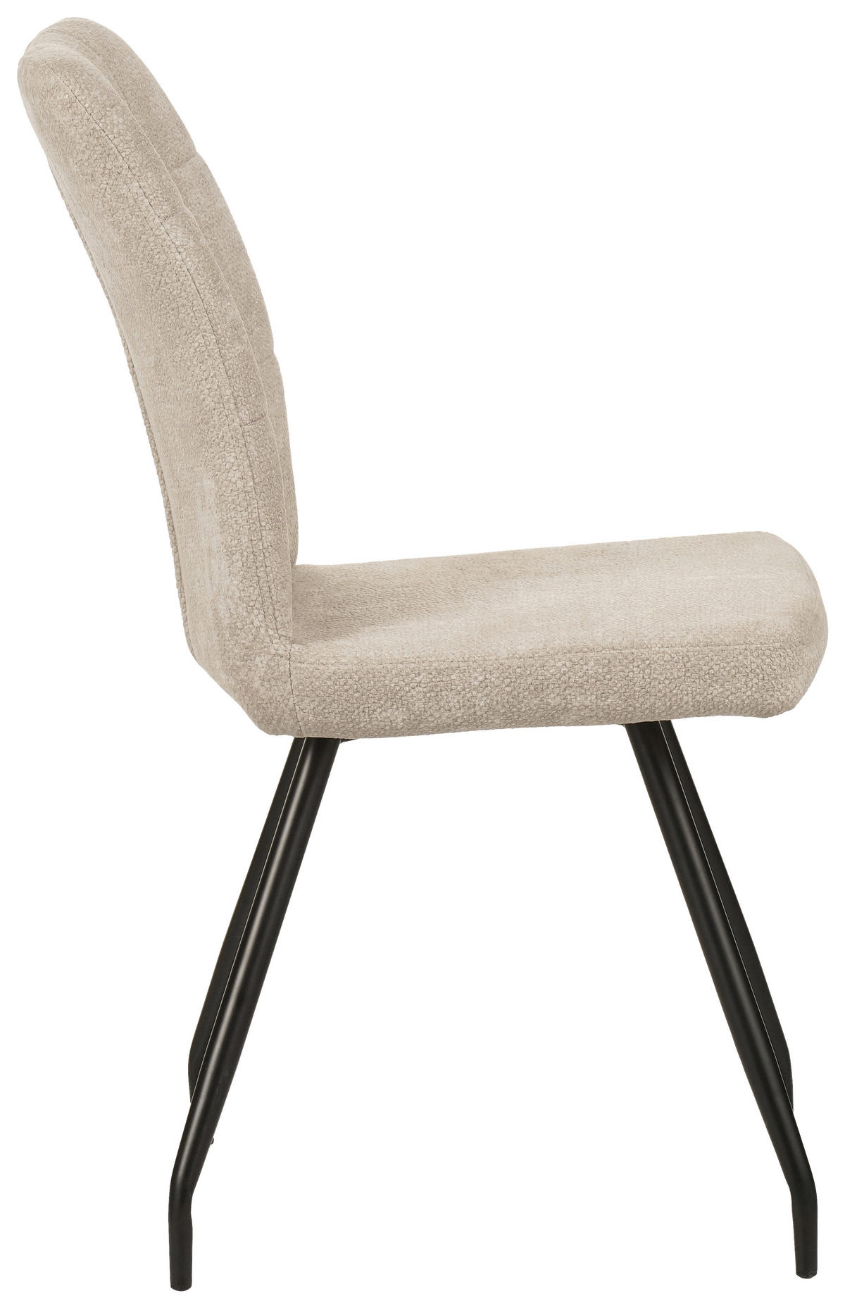STUHL Mikrofaser Beige  - Beige/Schwarz, Design, Textil/Metall (44/88/59cm) - Boxxx