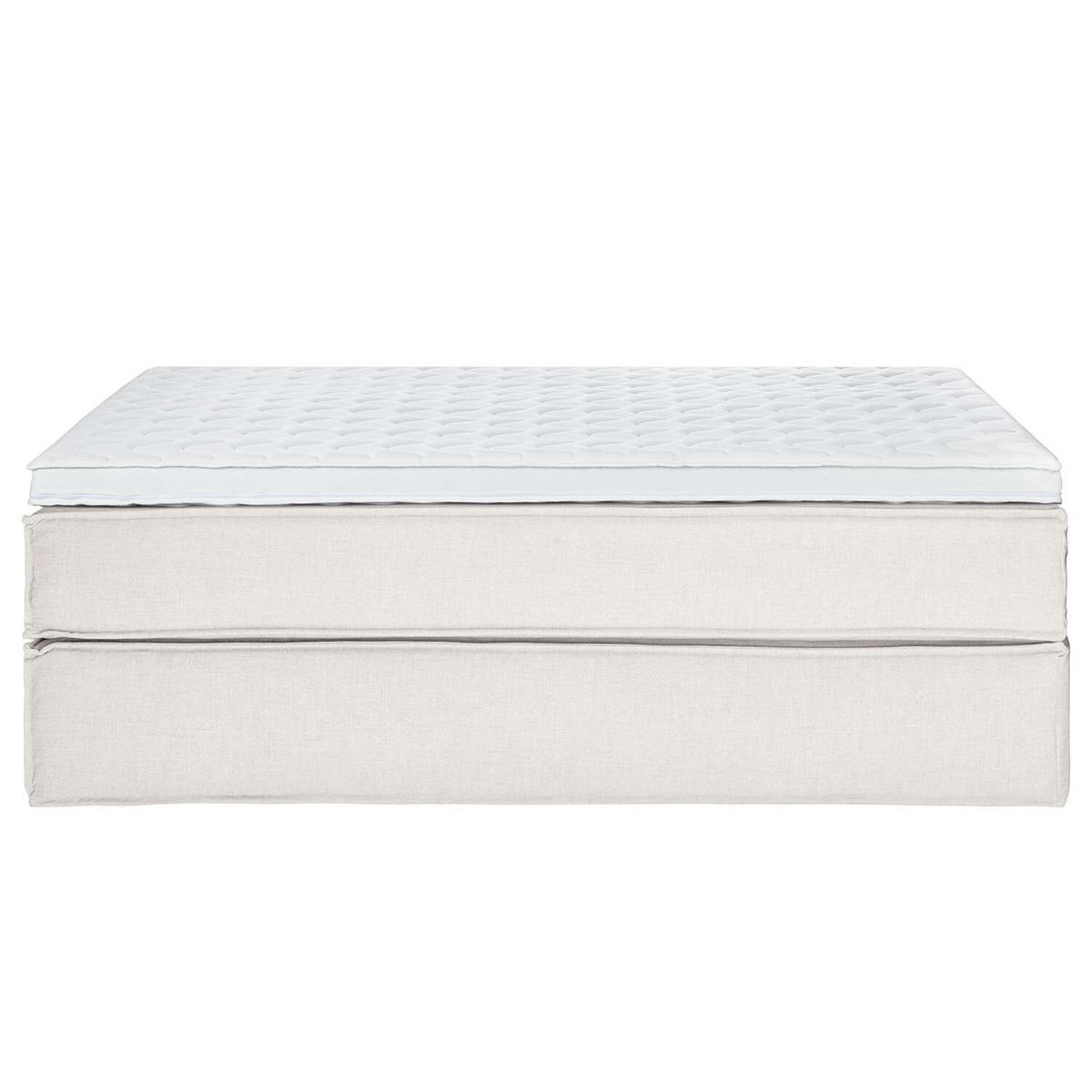 BOXSPRINGBETT 160/220 cm  in Creme  - Creme/Schwarz, Design, Textil (160/220cm) - home24